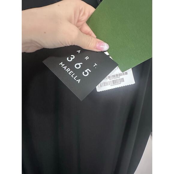 Marella Art.365 Arnes Draped Buckle-Embellished Mini Dress Black Size Large - Picture 6 of 7